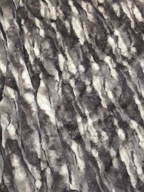 Minky  Faux Fur Throw Blanket - Gray/White/Brown 60x73